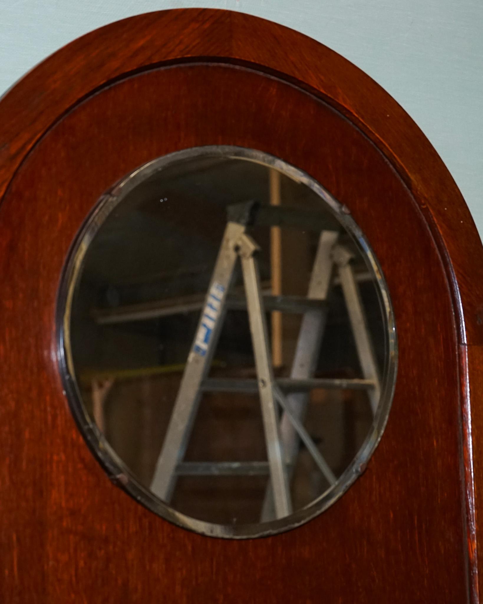ANTIQUE ATCRAFT OAK HAT AND UMBRELLA HALLWAY STAND WITH A MiRROR im Angebot 6