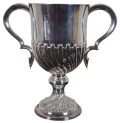 1926 Antique English Atkin Brothers Sterling Silver Trophy Urn Cup Wine Chiller