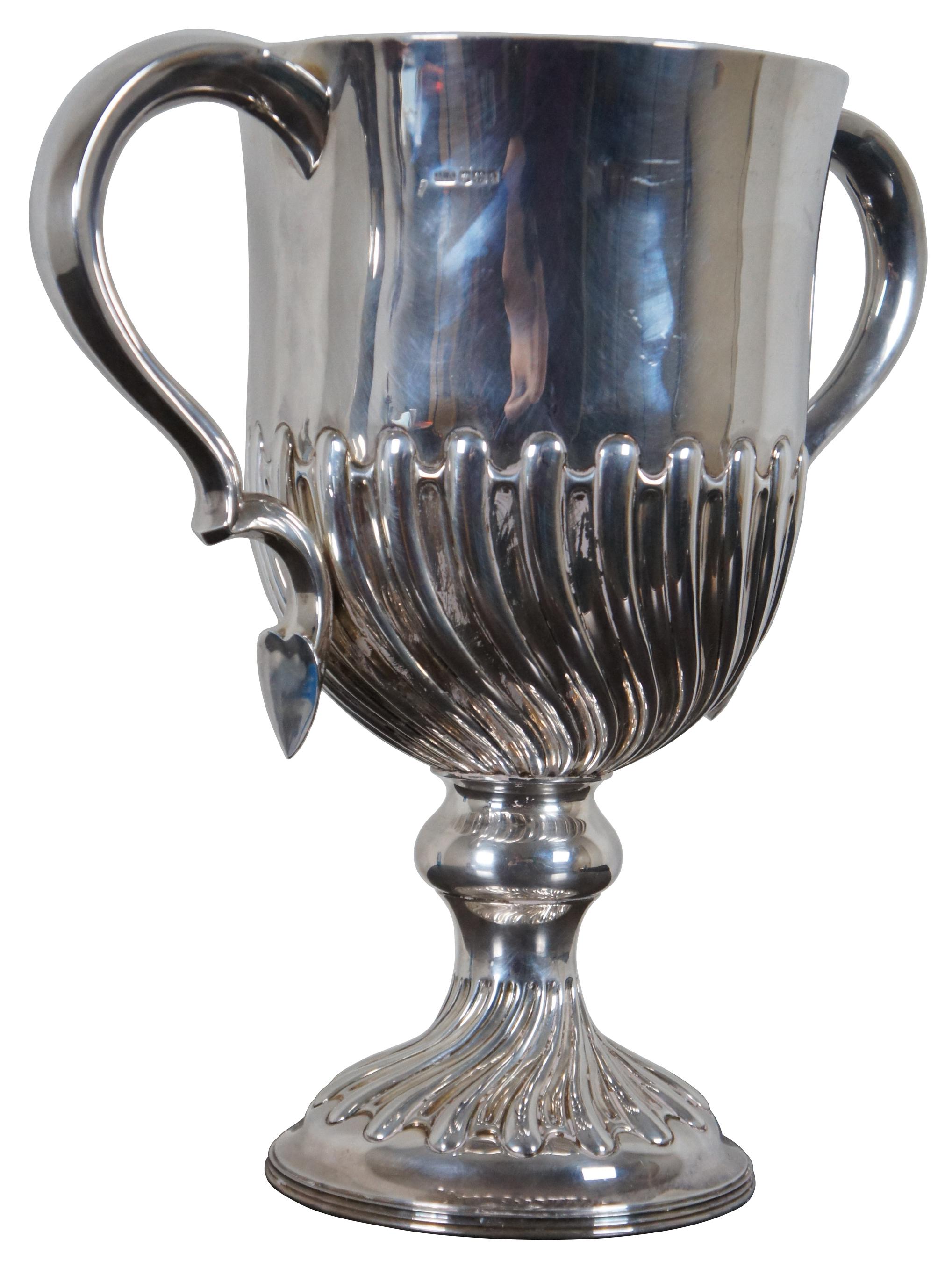 1926 Antique English Atkin Brothers Sterling Silver Trophy Urn Cup Wine Chiller  In Good Condition In Dayton, OH