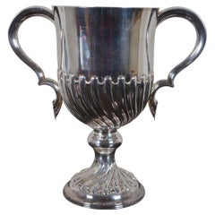 1926 Antique English Atkin Brothers Sterling Silver Trophy Urn Cup Wine Chiller