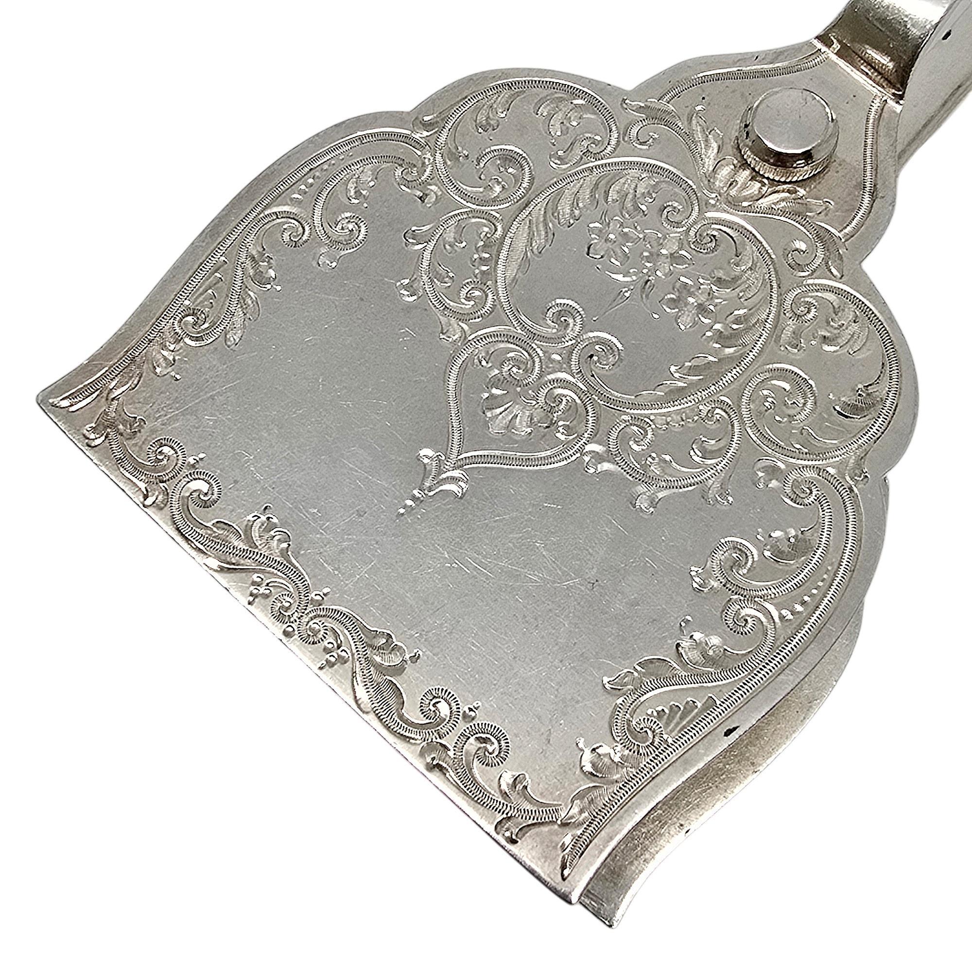 Antico Atkins Brothers Sheffield Inghilterra in argento sterling pinze per pasticceria #19927 in vendita 3