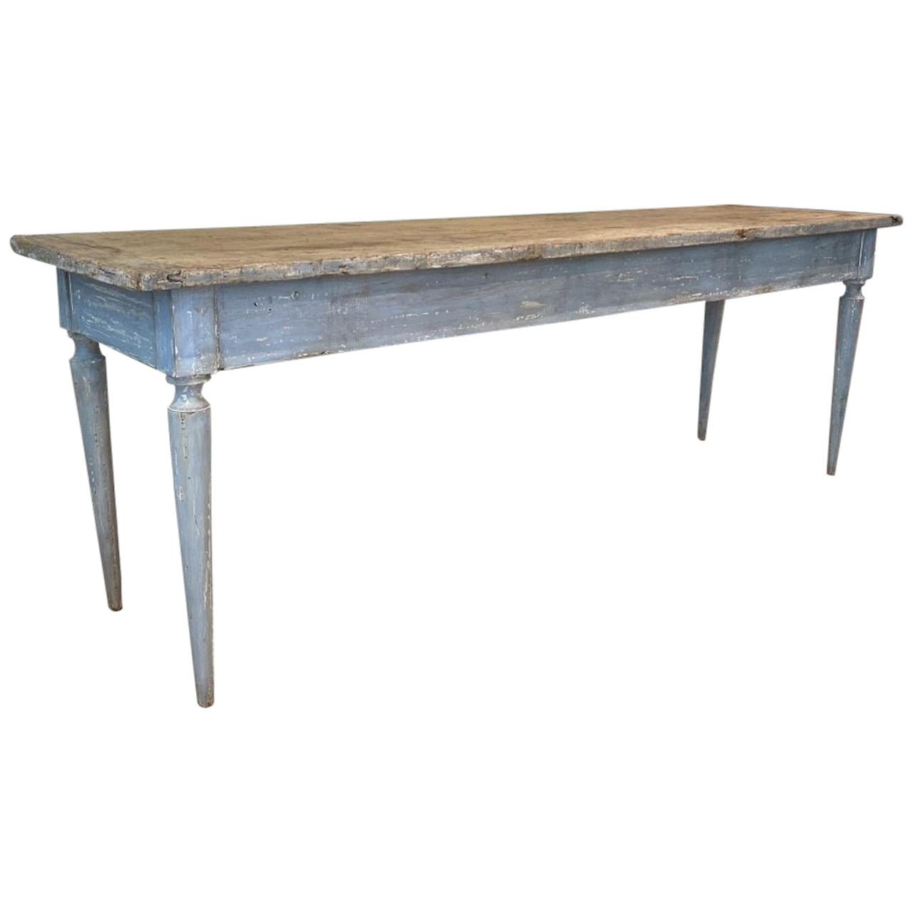 Antique Atmospheric Italian Rustic Console Table / Long Table
