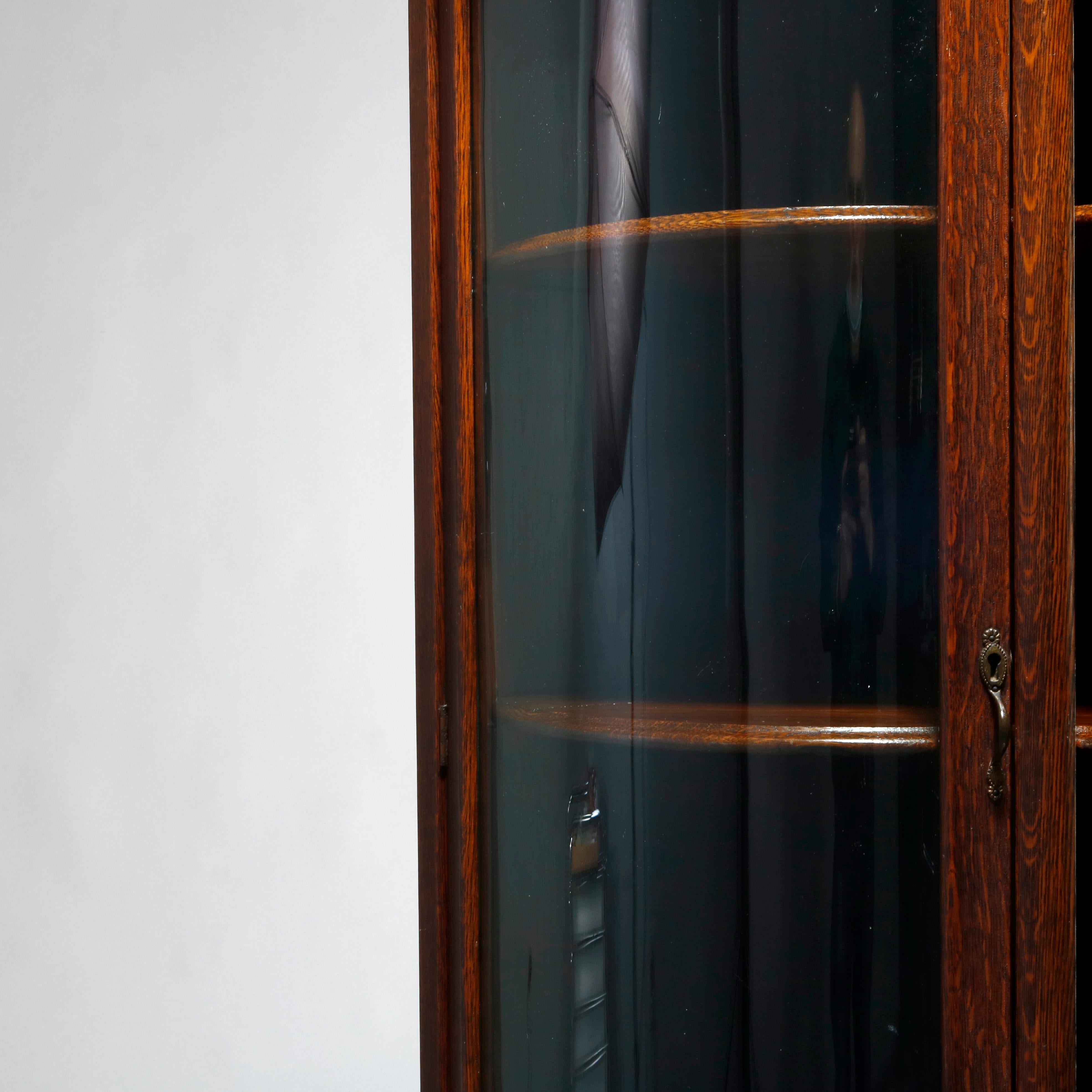 curved glass door cabinet