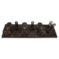 Radio Atwater Kent con pannello di prova d'epoca, 1910 circa