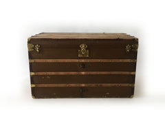 Antique Au Départ Steamer Trunk, France, 1910s