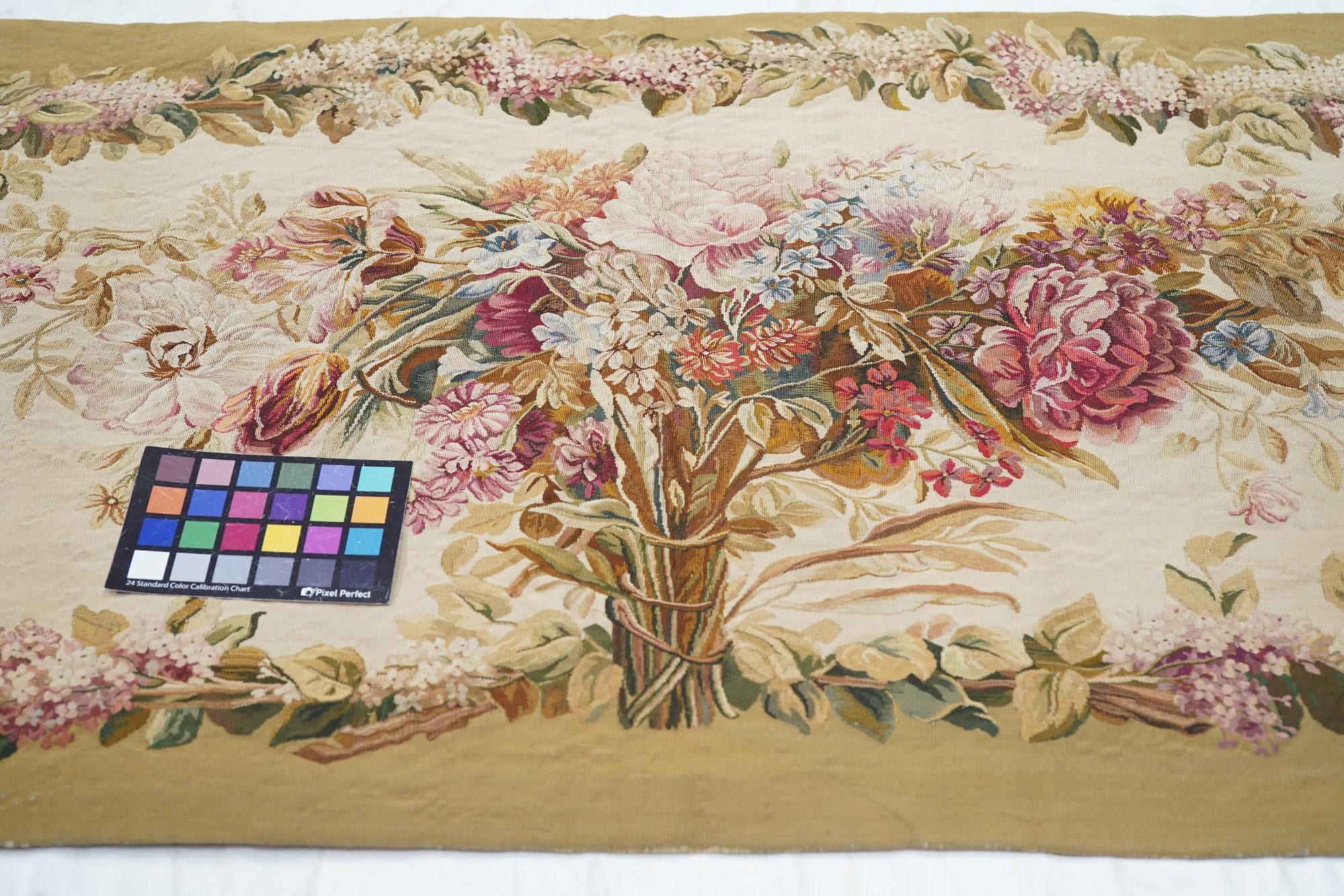 Antique Aubusson-Beauvais French Tapestry Rug 2'2'' x 4'6'' For Sale 2