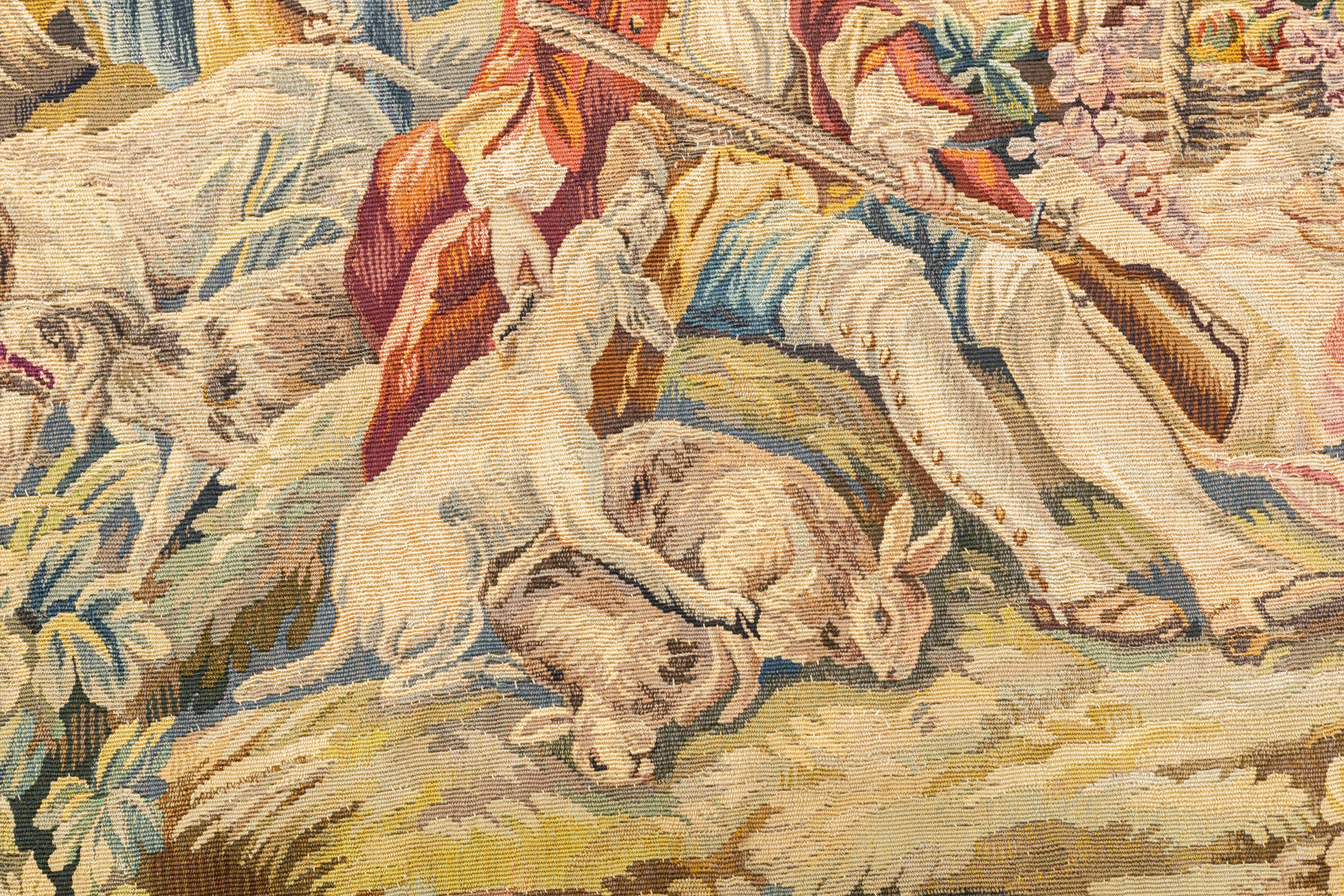 Antique Aubusson-Beauvais Pictorial French Tapestry 4'9'' x 6'3'' For Sale 4