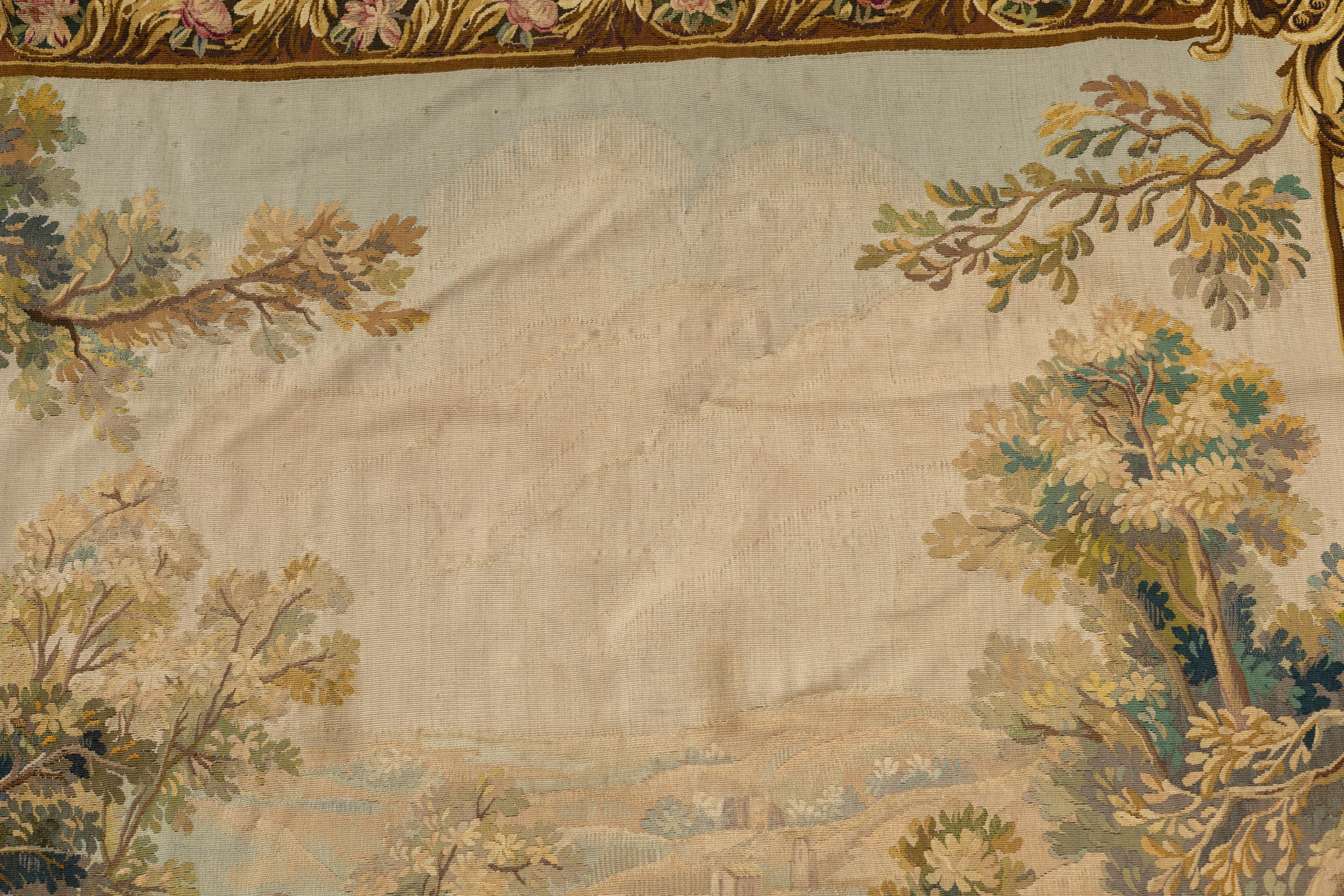 Antique Aubusson-Beauvais Pictorial French Tapestry 4'9'' x 6'3'' For Sale 9