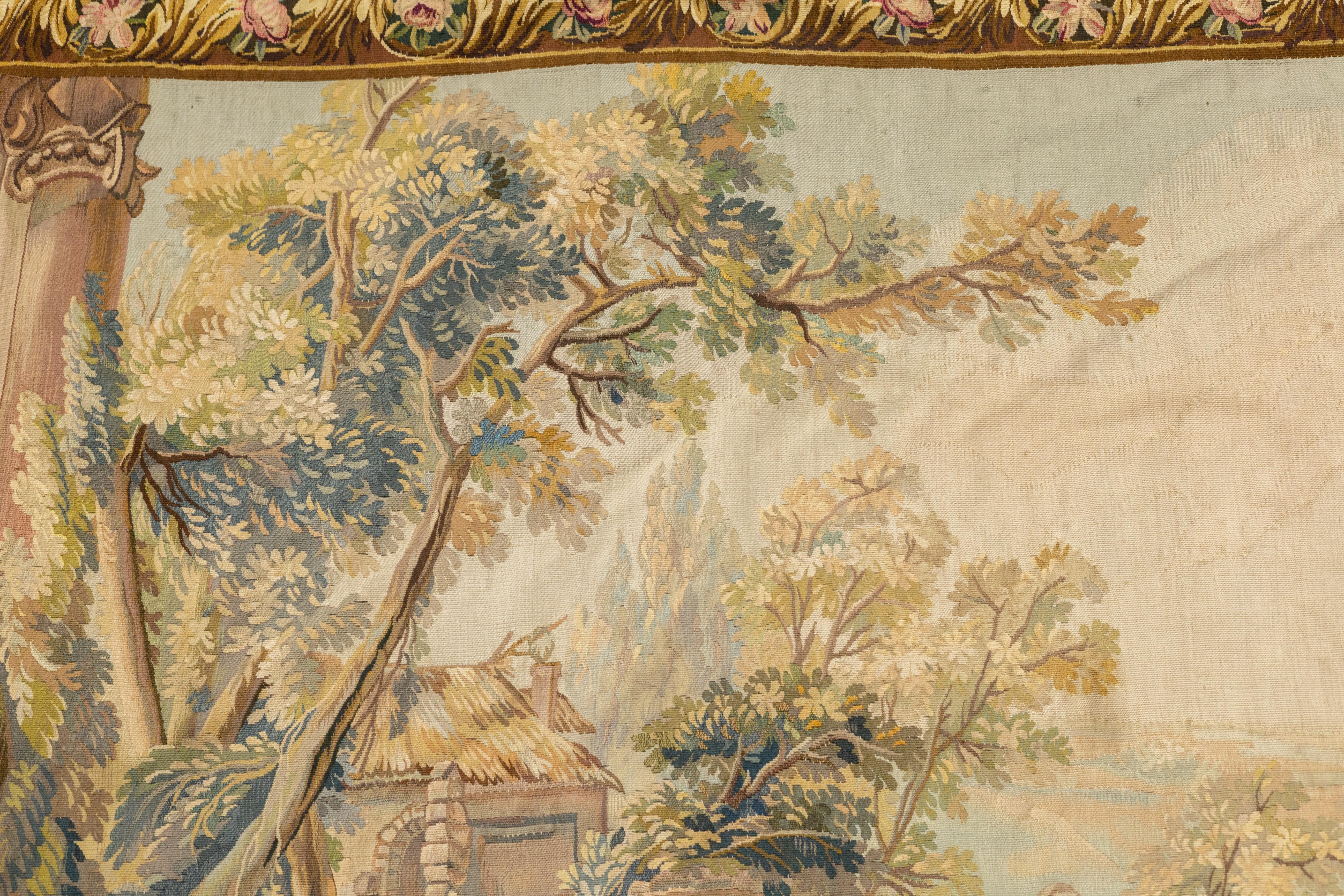 Antique Aubusson-Beauvais Pictorial French Tapestry 4'9'' x 6'3'' For Sale 10