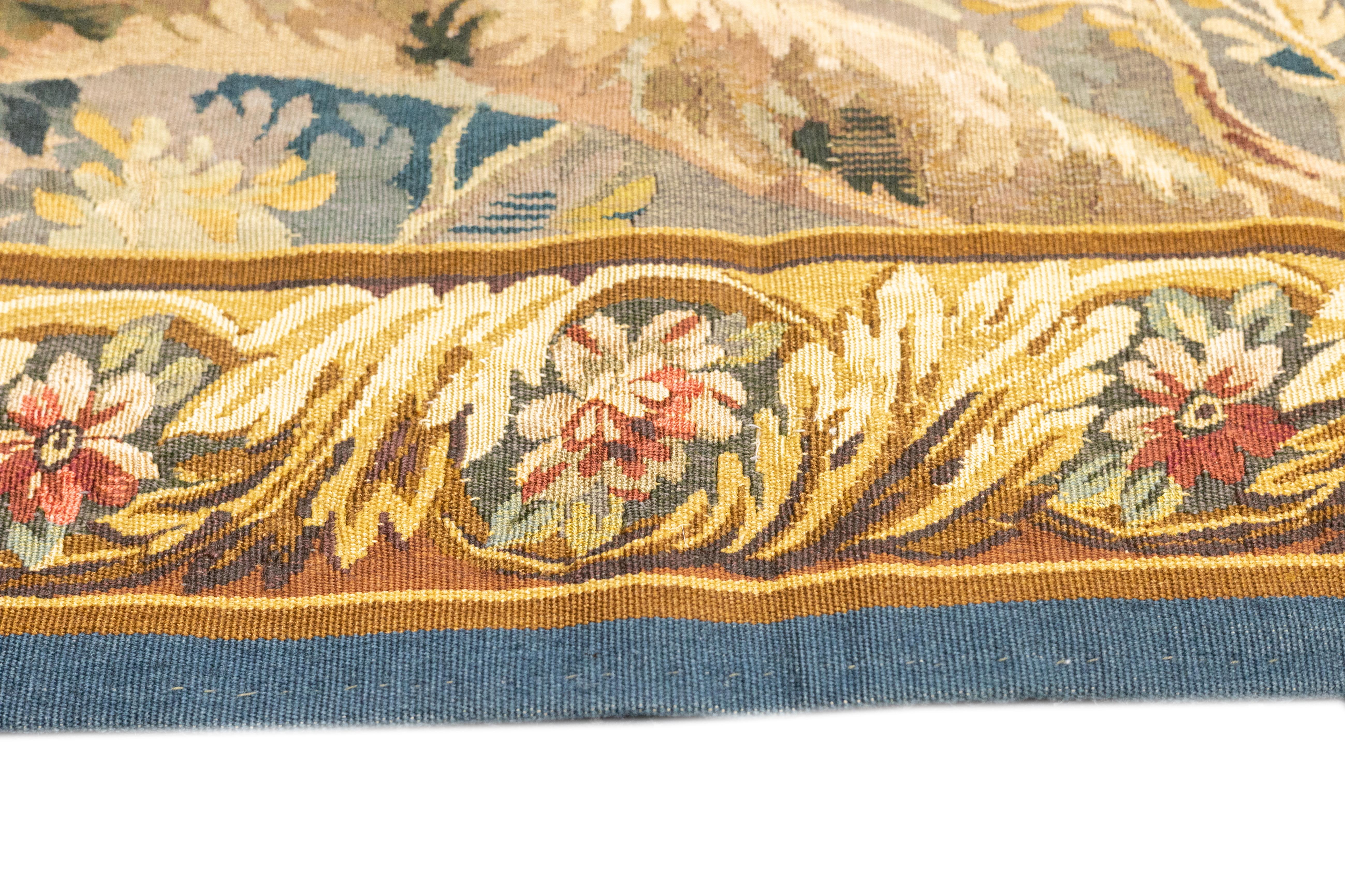 Antique Aubusson-Beauvais Pictorial French Tapestry 4'9'' x 6'3'' In Good Condition For Sale In New York, NY