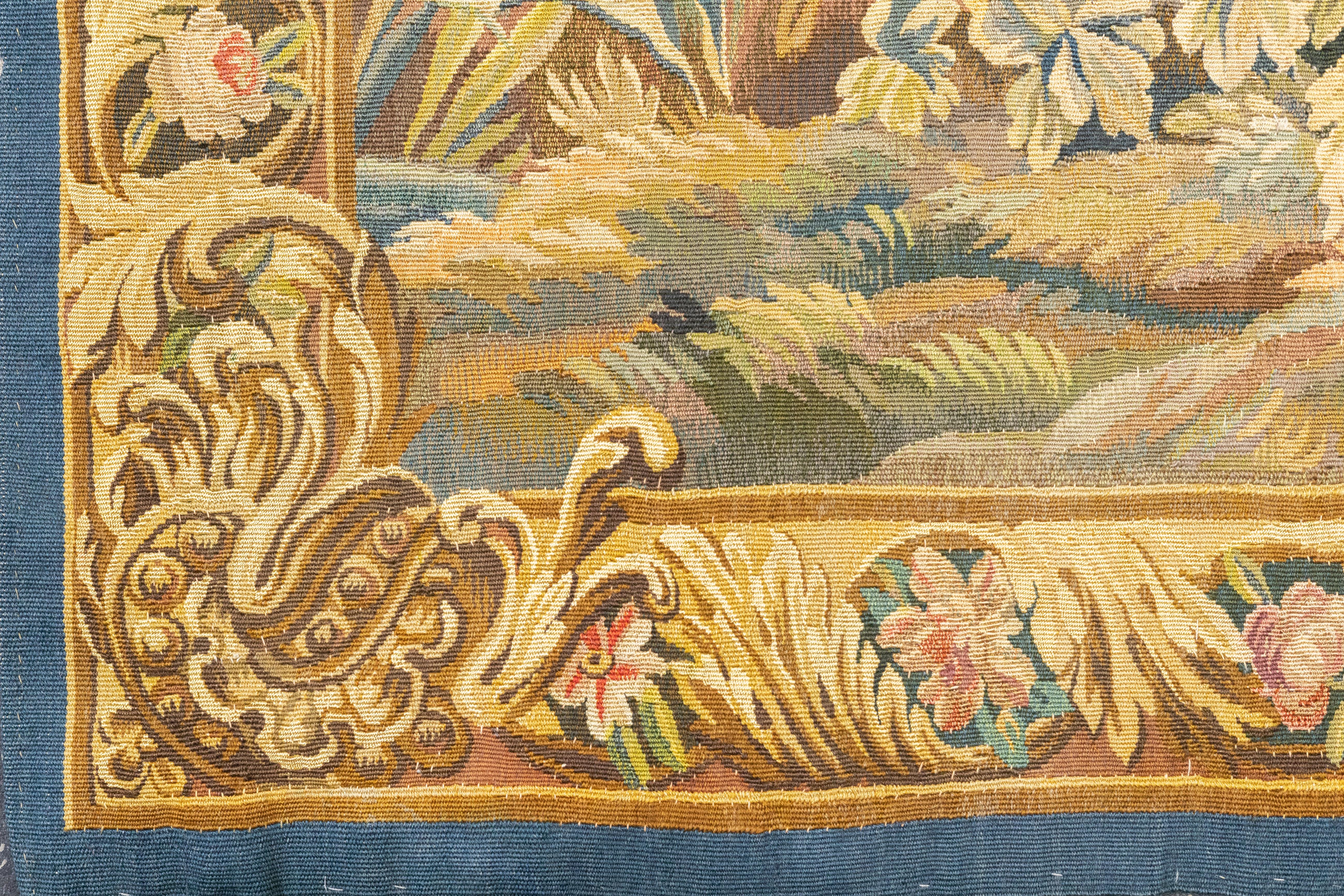 Antique Aubusson-Beauvais Pictorial French Tapestry 4'9'' x 6'3'' For Sale 2