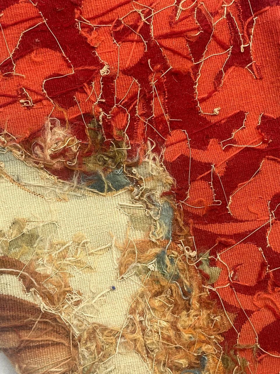Ancienne couverture de chaise à coussin Aubusson en vente 4