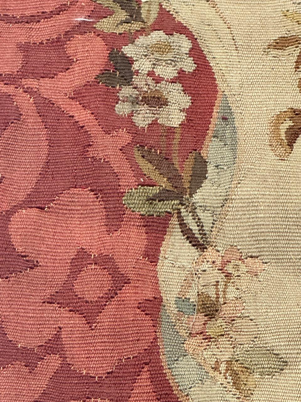 Ancienne couverture de chaise à coussin Aubusson en vente 1