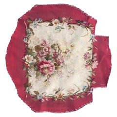 Antique Aubusson Cushion Chair Cover Tapestry