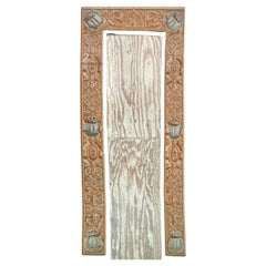Antike Aubusson-Tür-Wandleuchter-Tafel