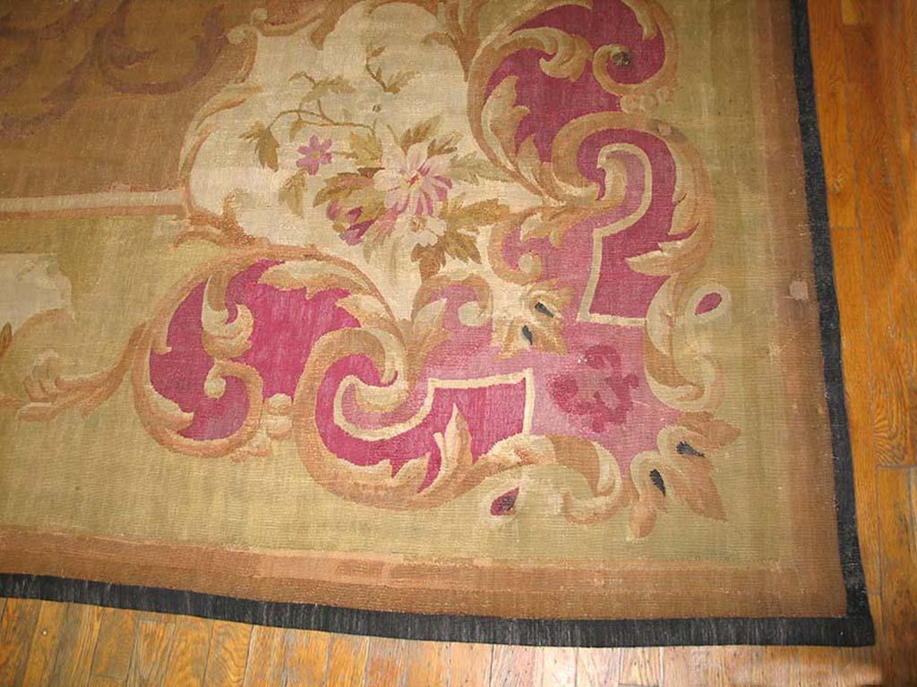 Hand-Woven Antique French Aubusson Carpet - Louis Philipe Period For Sale