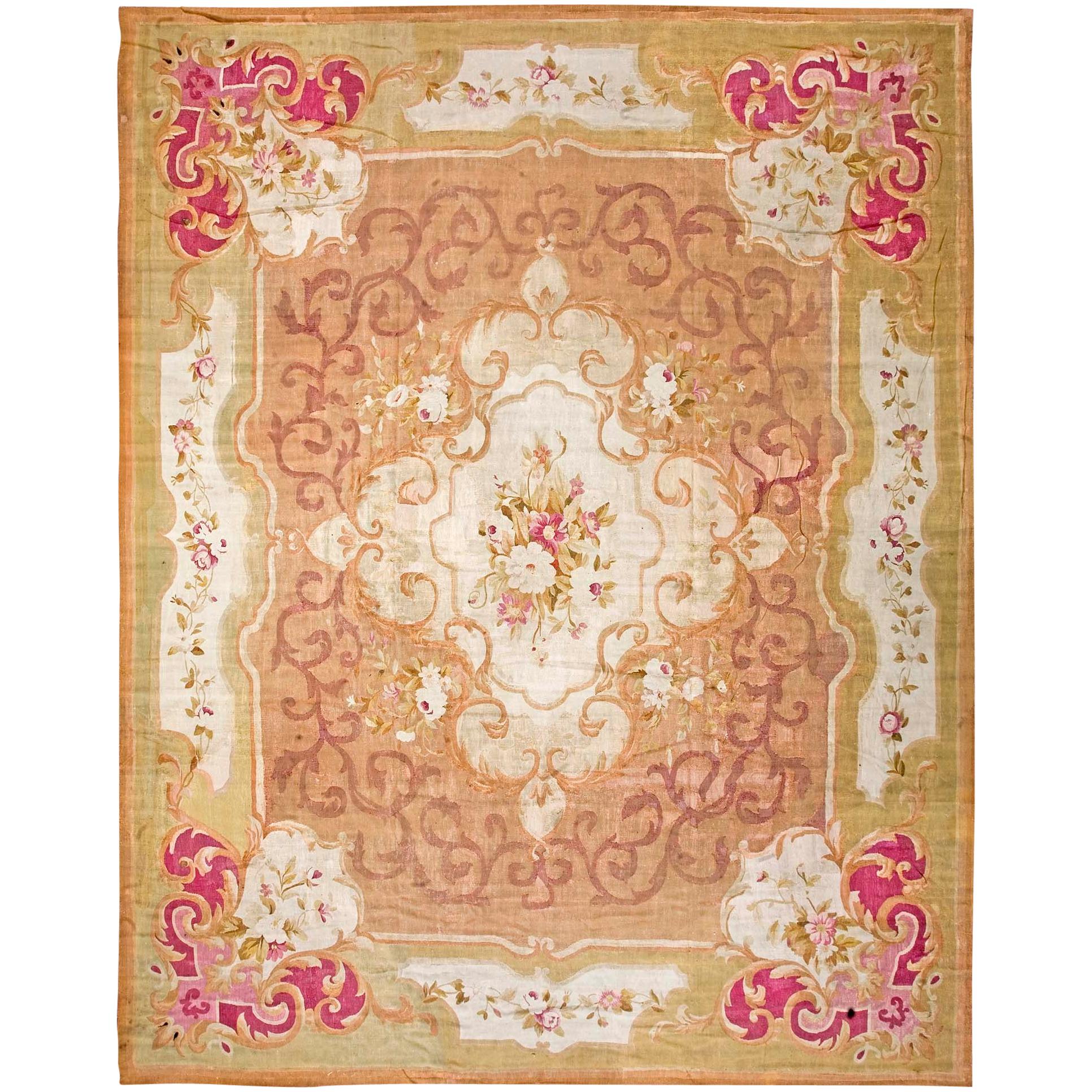 Antique French Aubusson Carpet - Louis Philipe Period For Sale