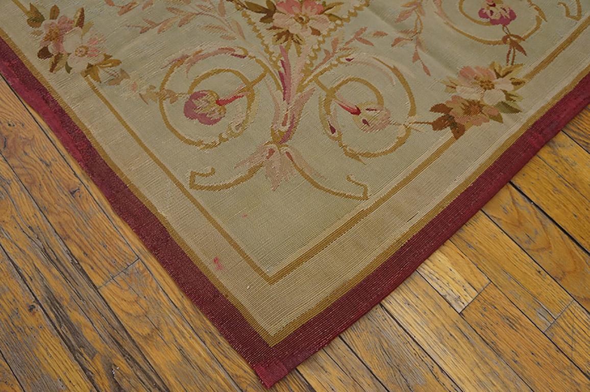 Late 19th Century French Aubusson Carpet  ( 3' x 6'6