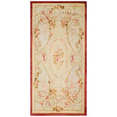 Tapis d'Aubusson français de la fin du XIXe siècle  ( 3' x 6'6" - 92 x 198 )