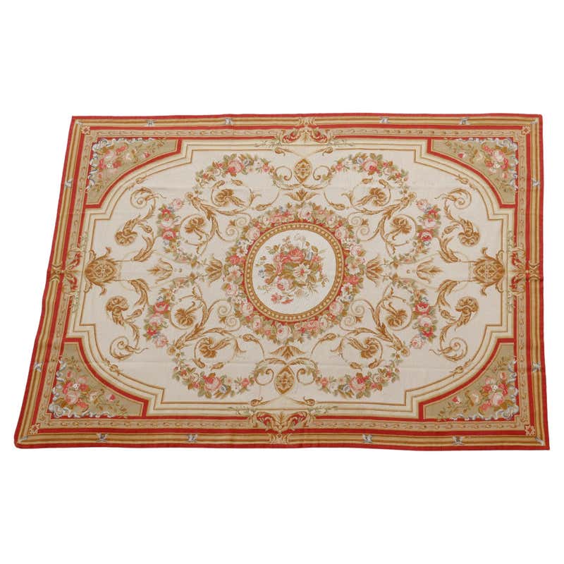Handmade Carpet Aubusson Style Rug, Extra Large Traditional Wool ...