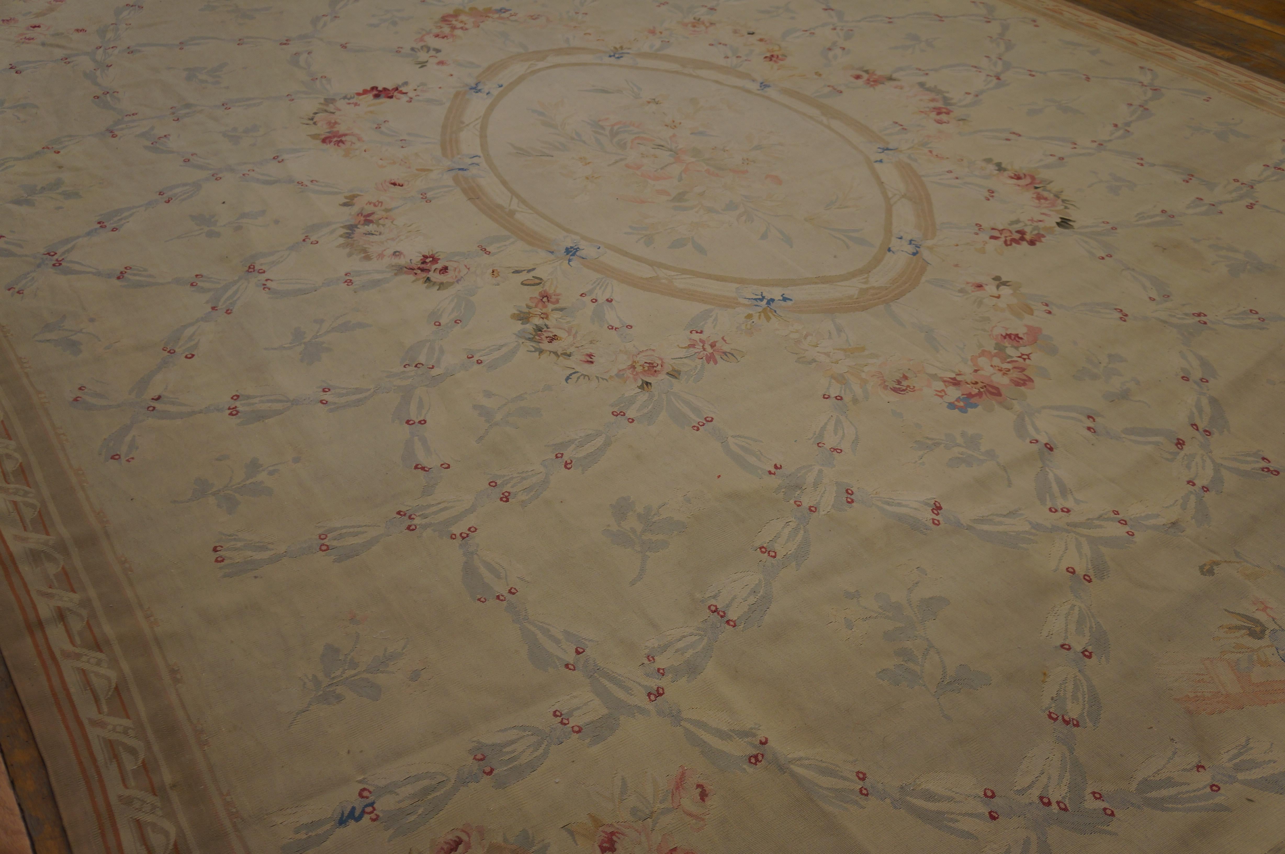 Antique French Aubusson Rug 10' 6