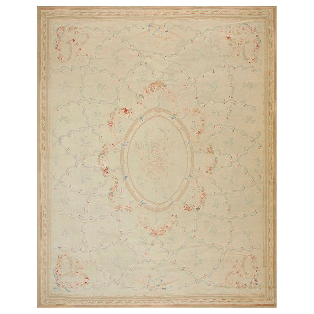 Antique French Aubusson Rug 10' 6" x 13' 6" 