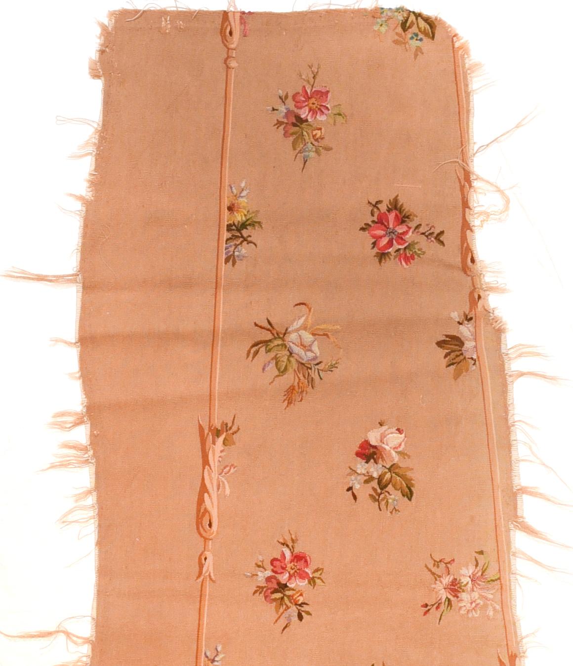 Antique Aubusson French Tapestry Cover Seat (1 of pair) In Good Condition For Sale In New York, NY
