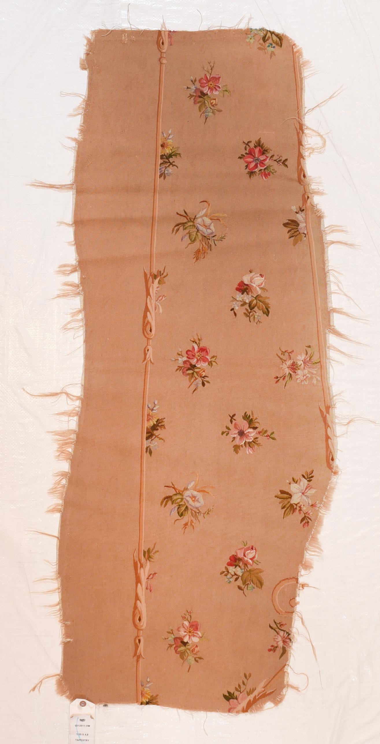 Early 20th Century Antique Aubusson French Tapestry Cover Seat (1 of pair) For Sale