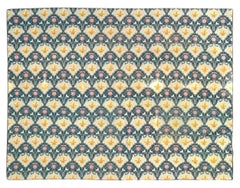 Antique Aubusson French Tapestry Vibrant Floral Lattice Design - Rug & Kilim