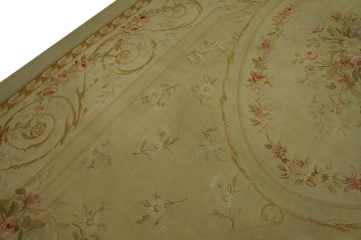 Late 19th Century French Aubusson Carpet ( 10'2