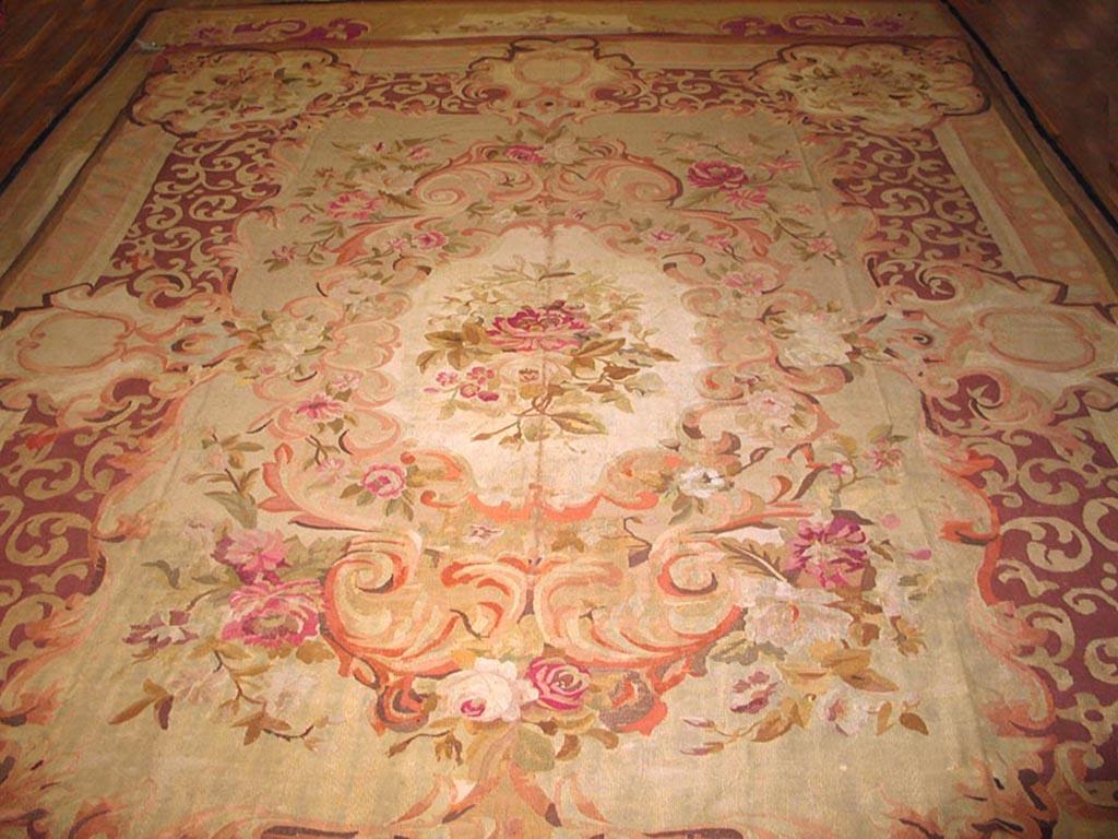 Mid 19th Century French Louis Philippe Aubusson Carpet 
11' 6
