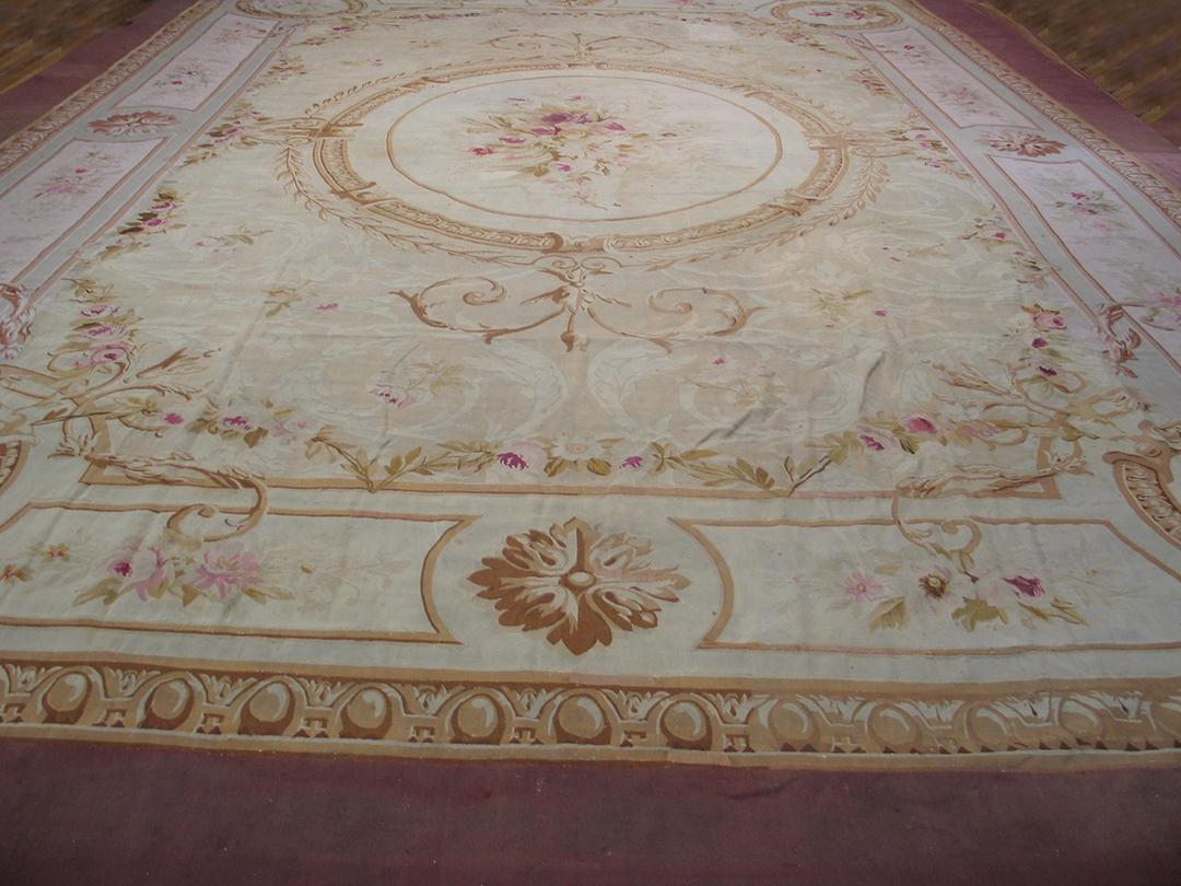 Antique Aubusson Rug, Size: 16' 8''x24' 6''