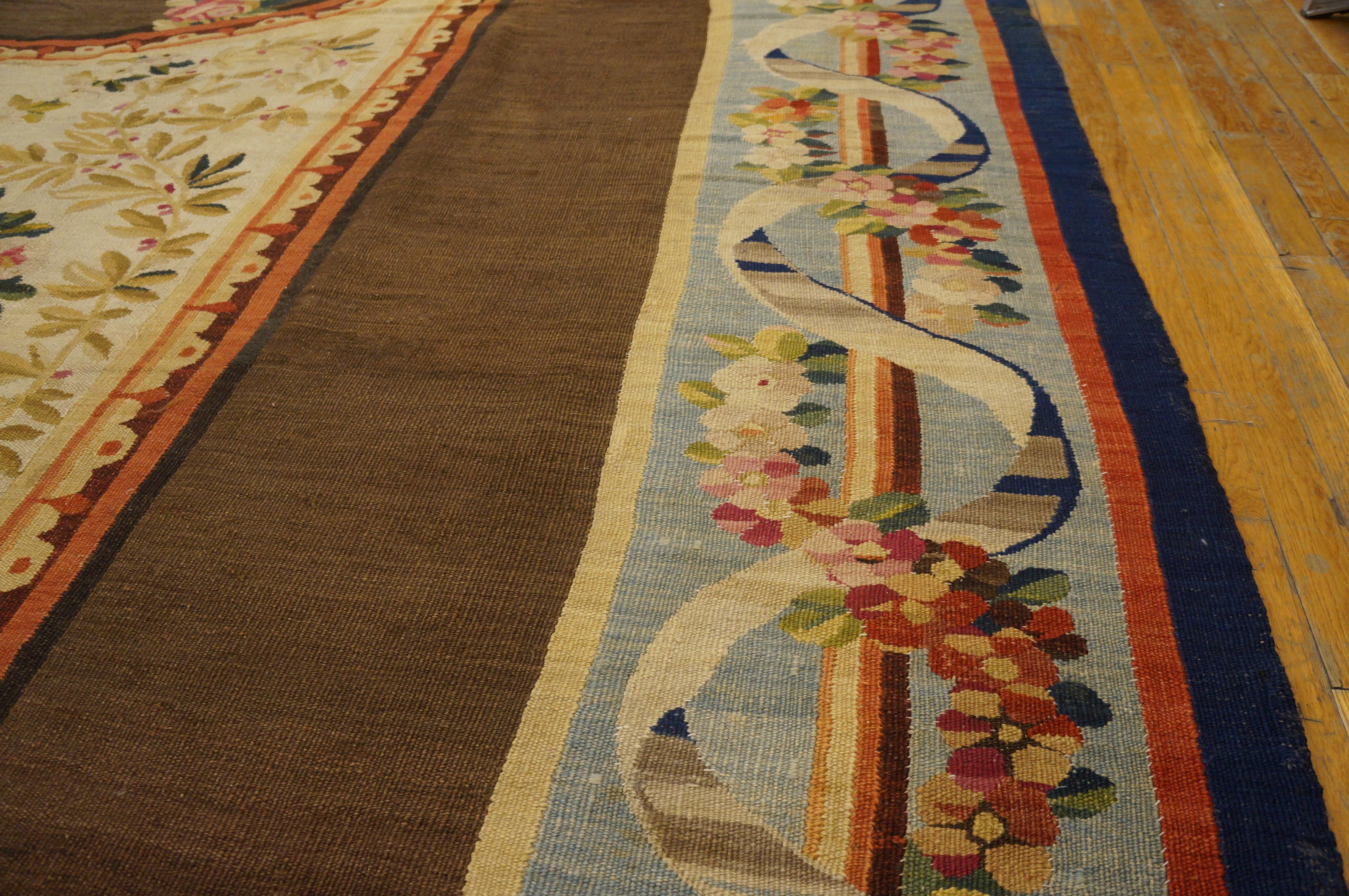 Hand-Woven Antique French Aubusson Carpet - Louis XVI Period  For Sale