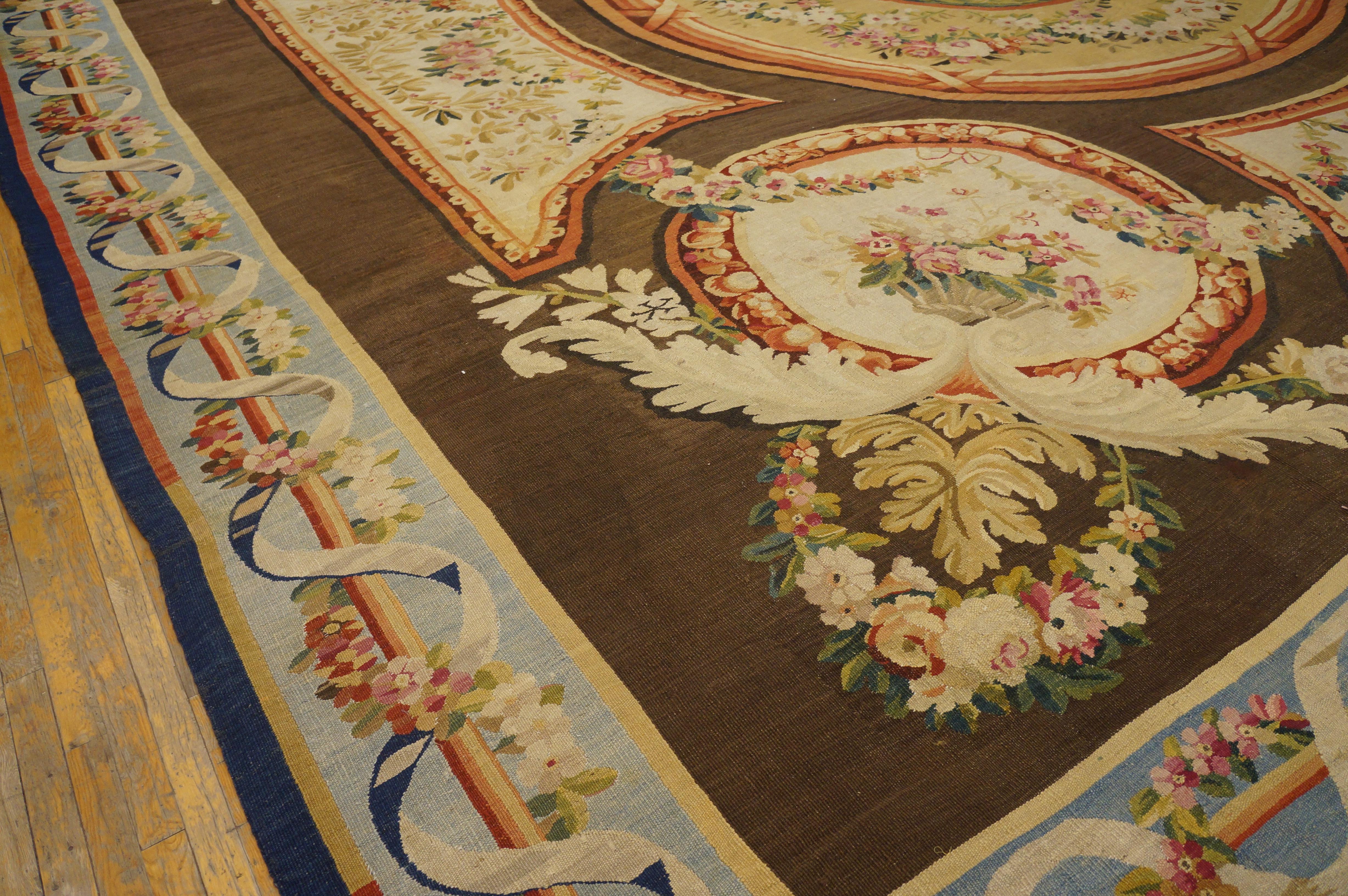 Late 18th Century 18th Century French Louis XVI Period Aubusson Carpet For Sale