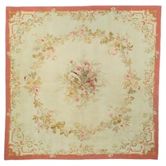 Antique Aubusson Rug 5'0'' x 5'0''