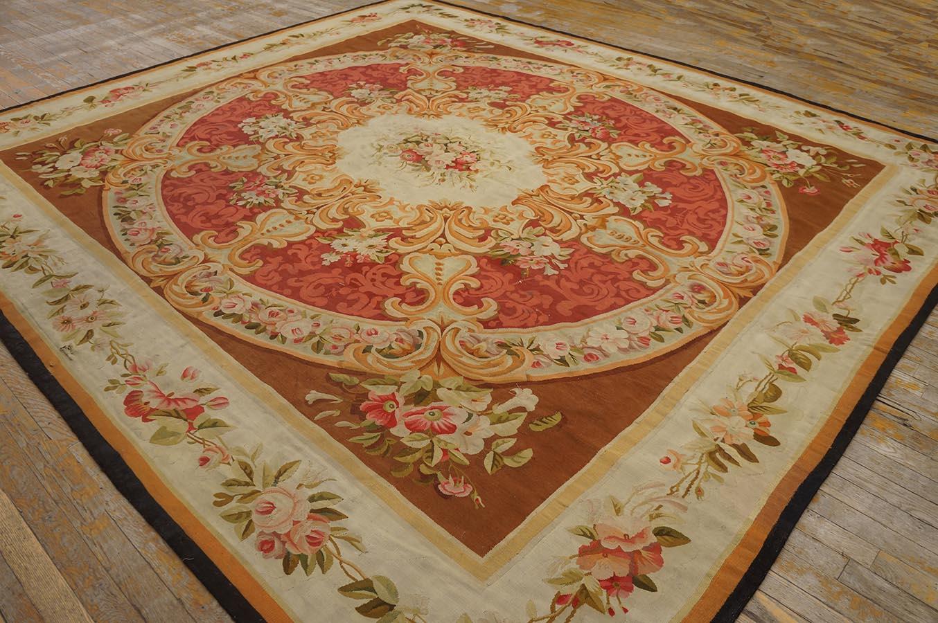 French Aubusson Carpet Circa 1870s (9'2