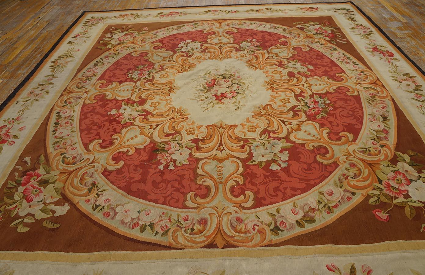 Late 19th Century French Aubusson Carpet Circa 1870s (9'2