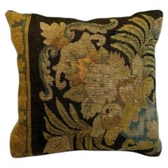 Cuscino con arazzo Aubusson d'epoca