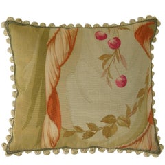 Antique Aubusson Tapestry Pillow, circa 1860