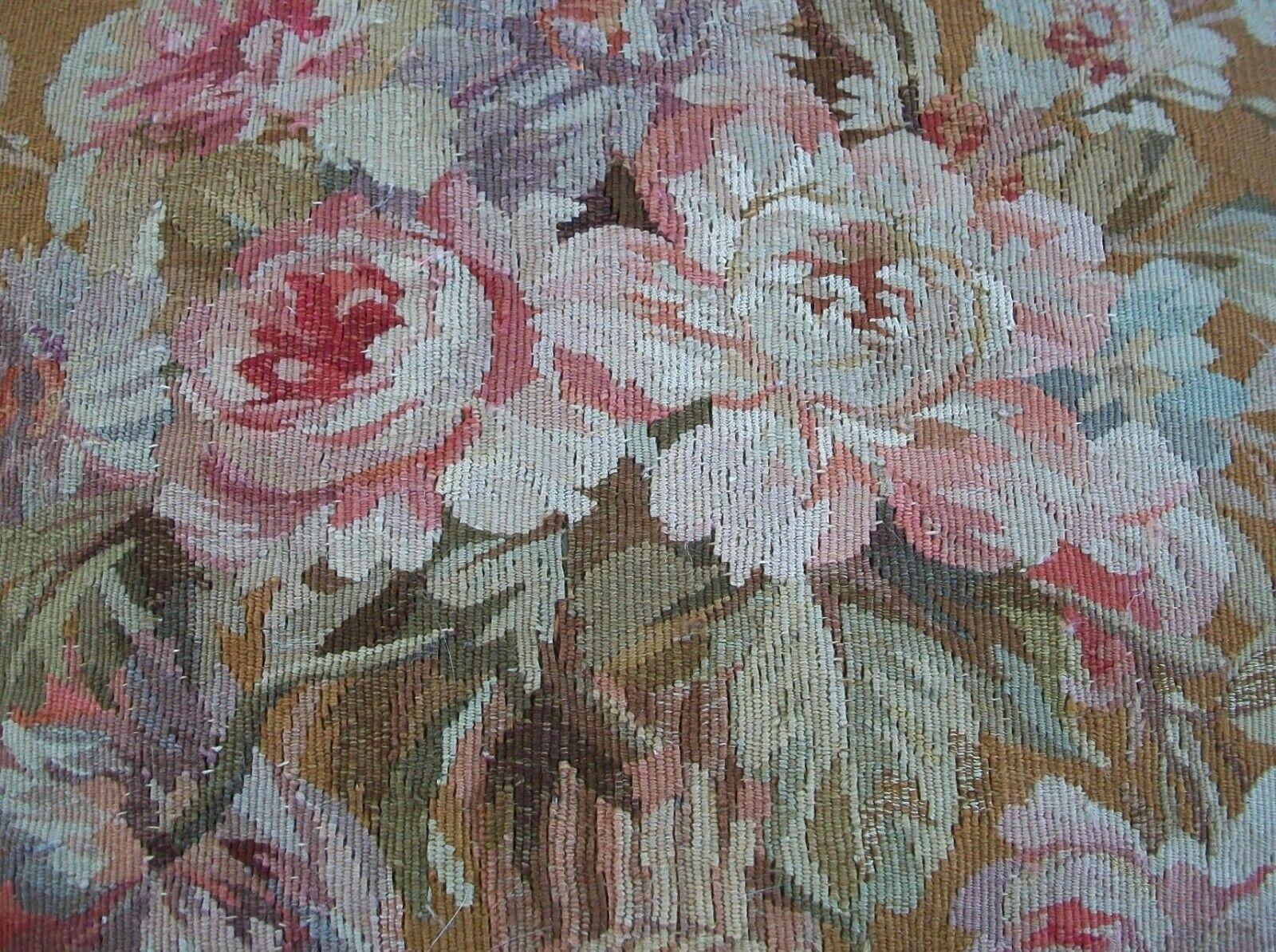 Antique Aubusson Tapestry Pillow, Scalamandré Silk Back & Lee Jofa Silk Trim 2