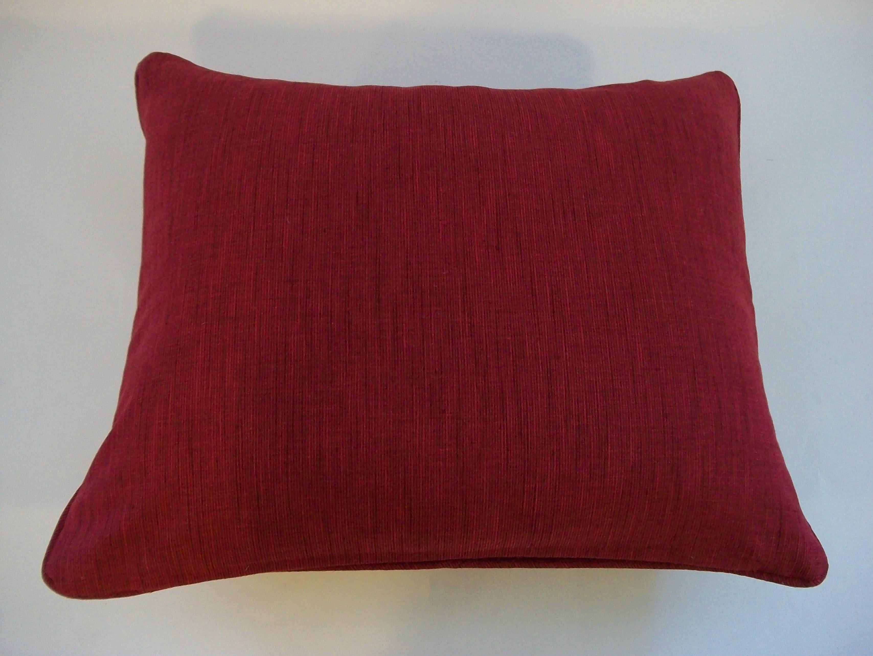 Antique Aubusson Tapestry Pillow - Wool & Silk - France - Circa 1890 9