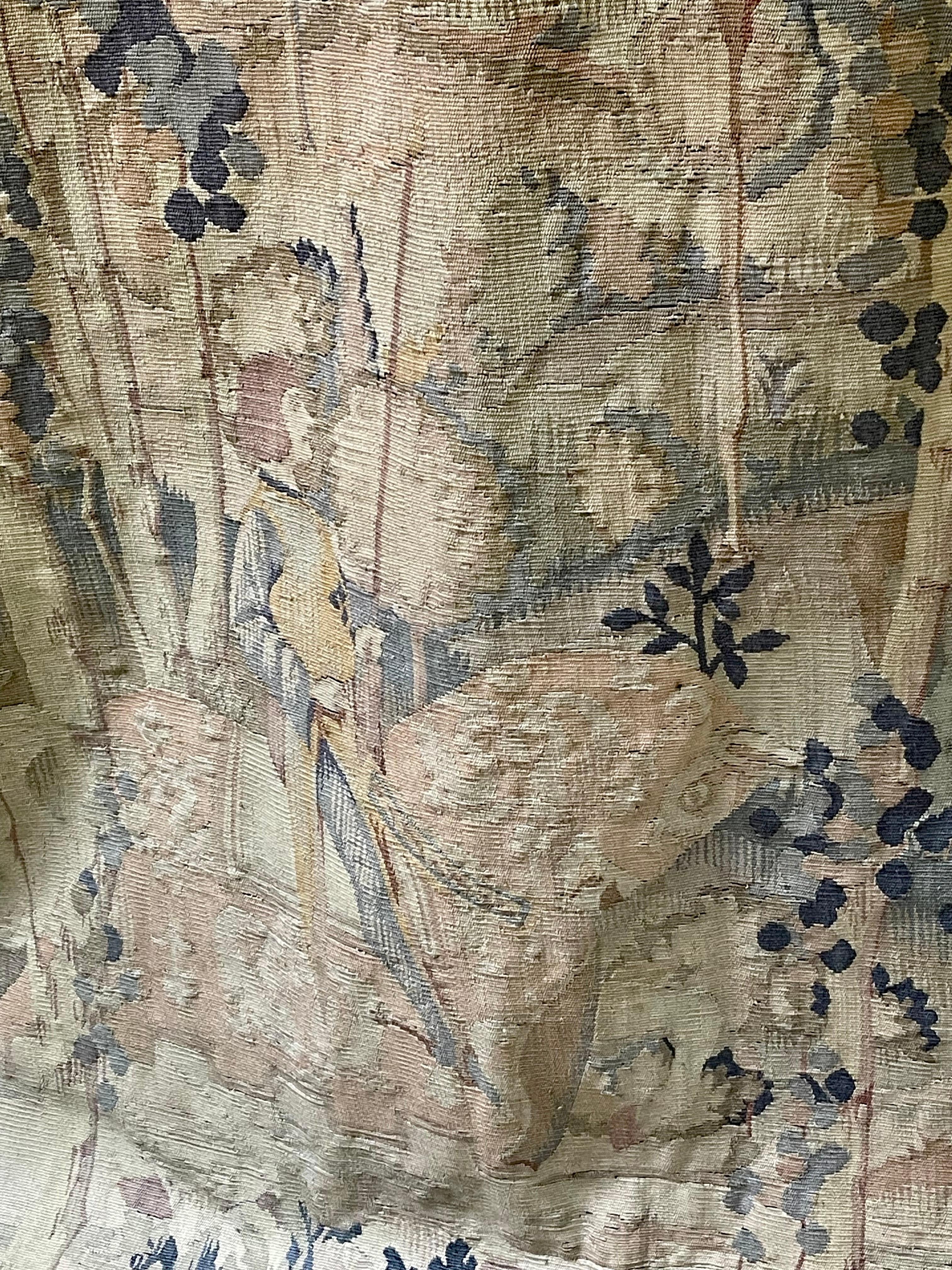 Antike Aubusson Wandteppich Wandbehang im Angebot 5