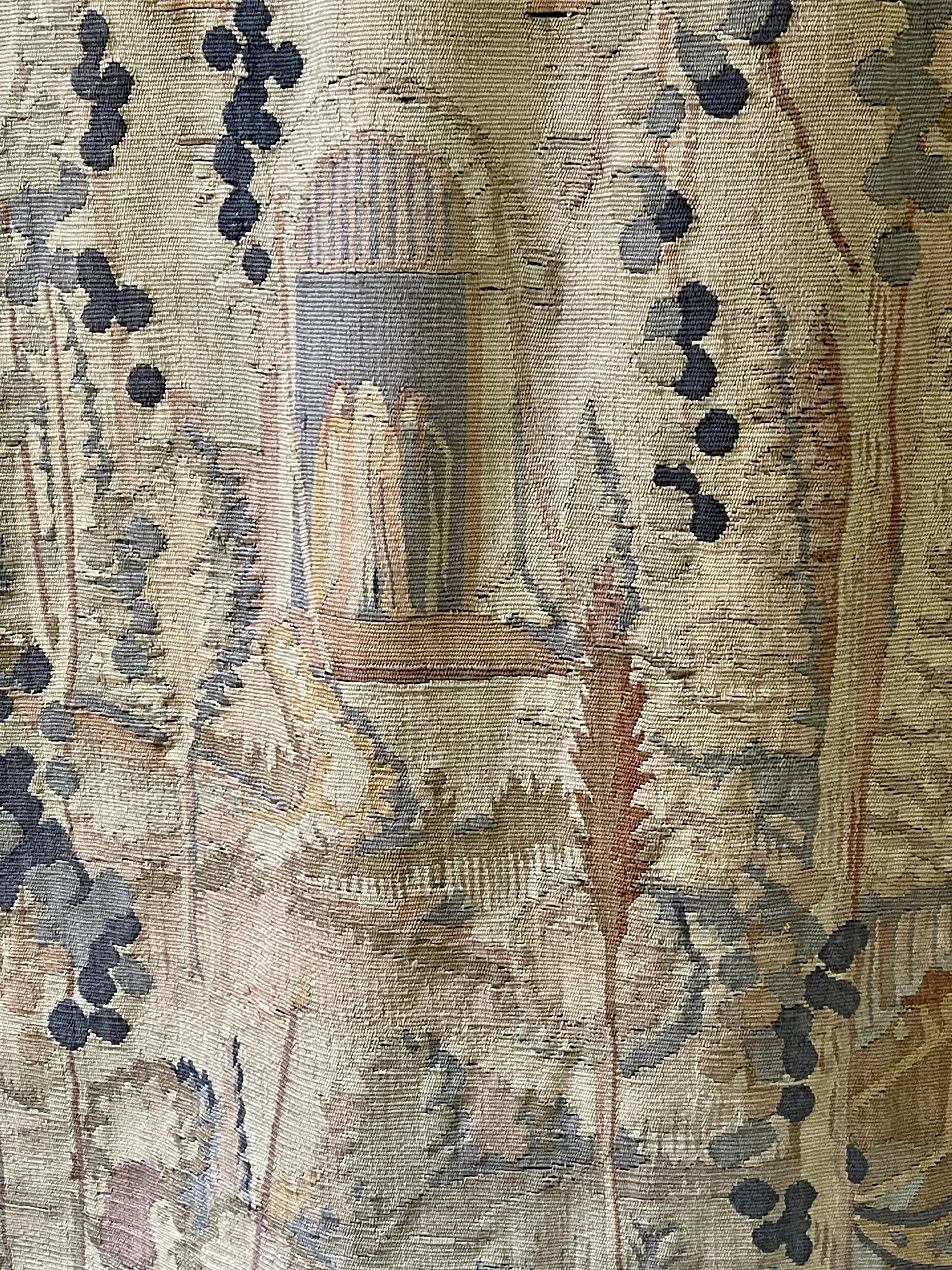 Antike Aubusson Wandteppich Wandbehang im Angebot 7