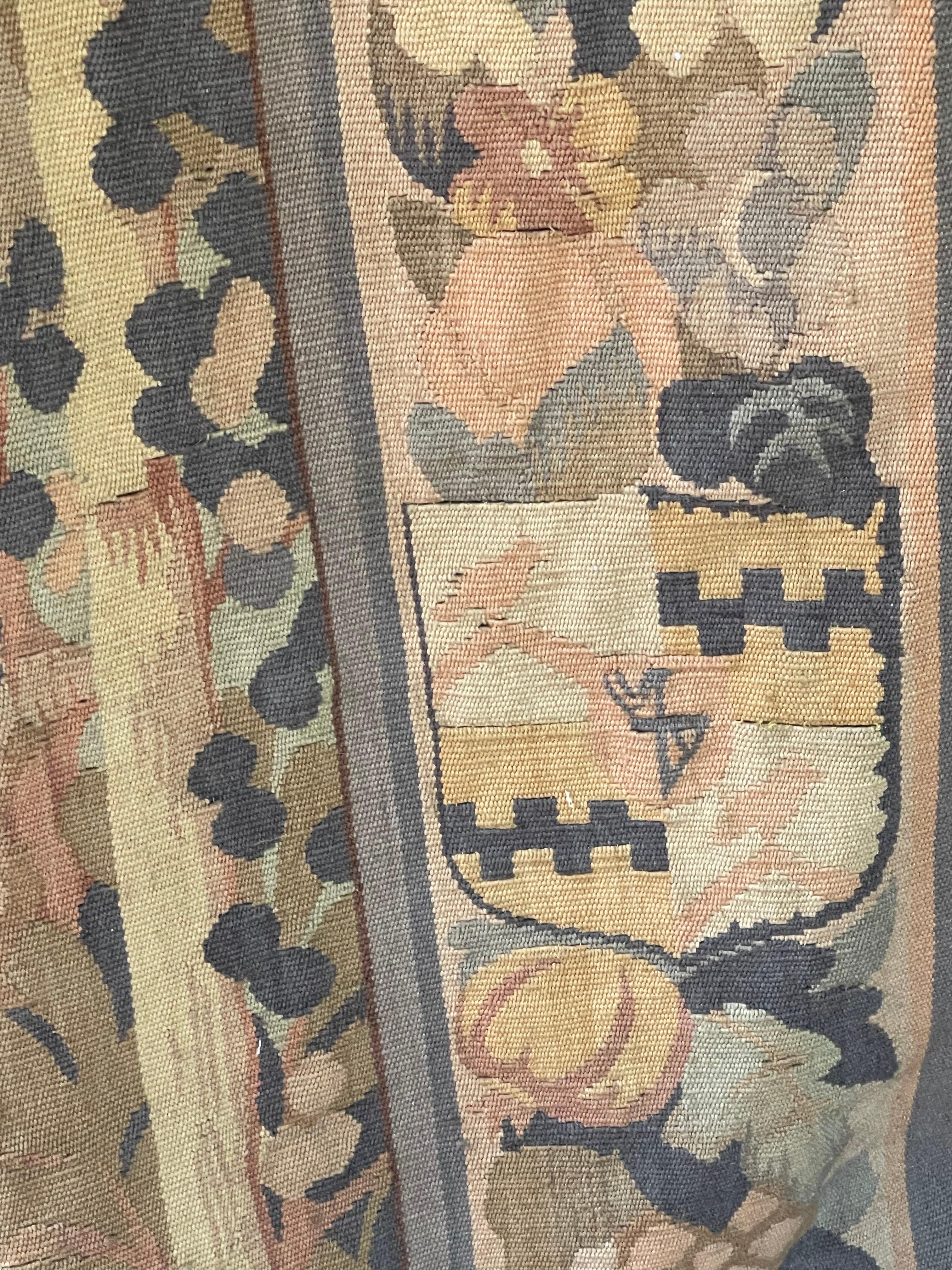 Antike Aubusson Wandteppich Wandbehang im Angebot 9