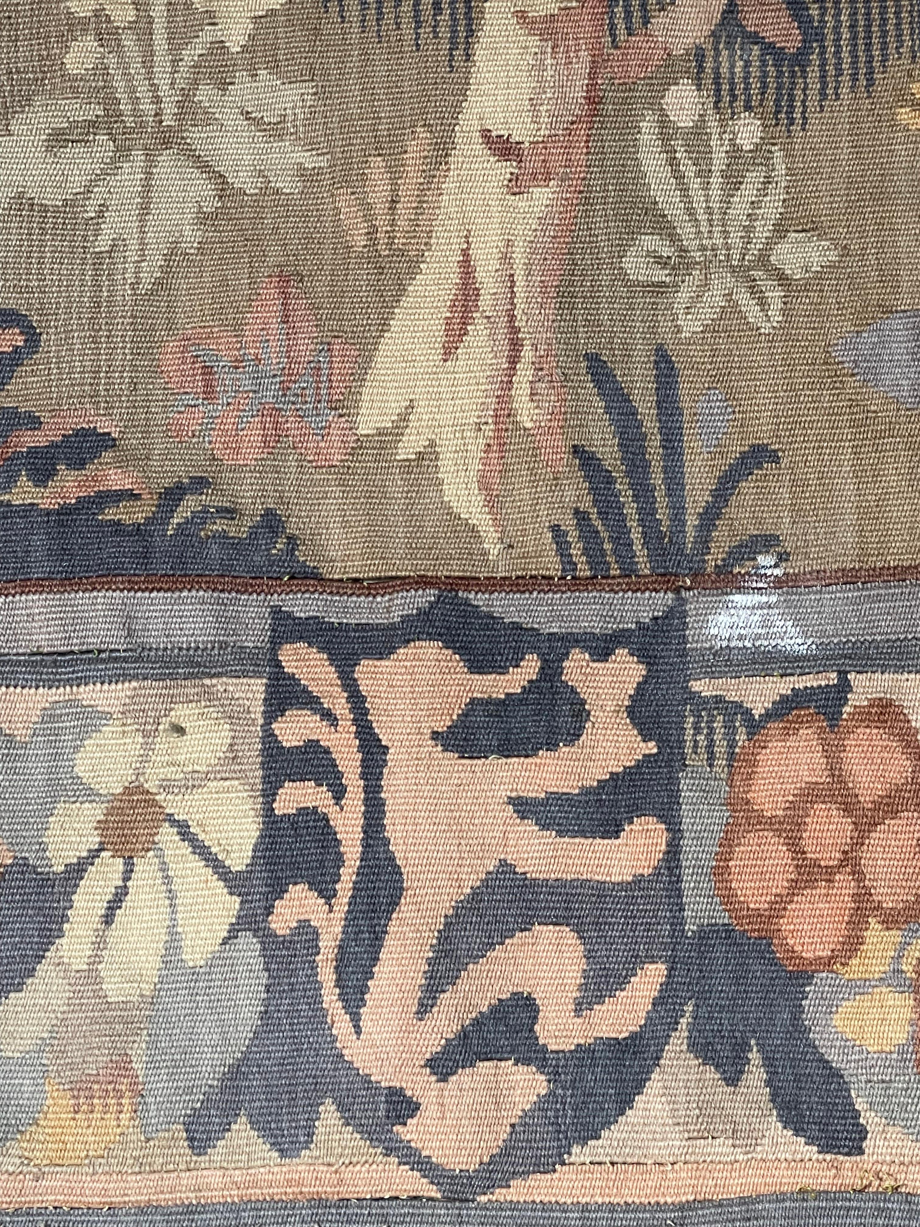 Antike Aubusson Wandteppich Wandbehang im Angebot 10