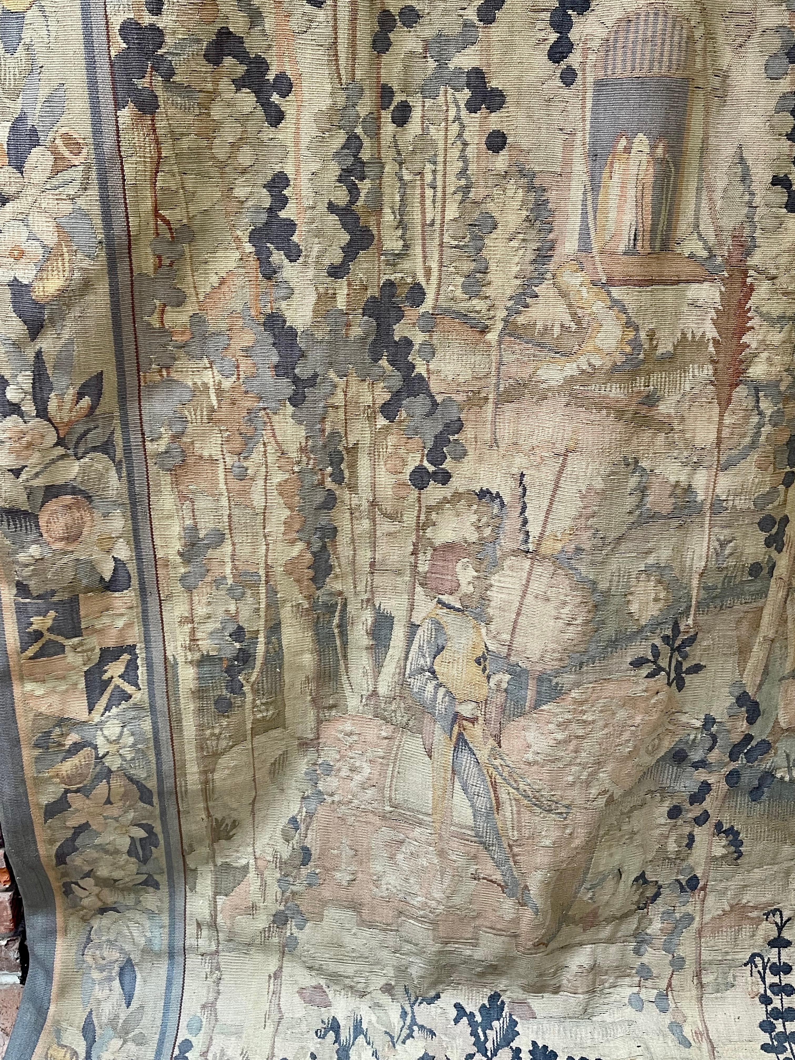 Antike Aubusson Wandteppich Wandbehang (Frühes 19. Jahrhundert) im Angebot
