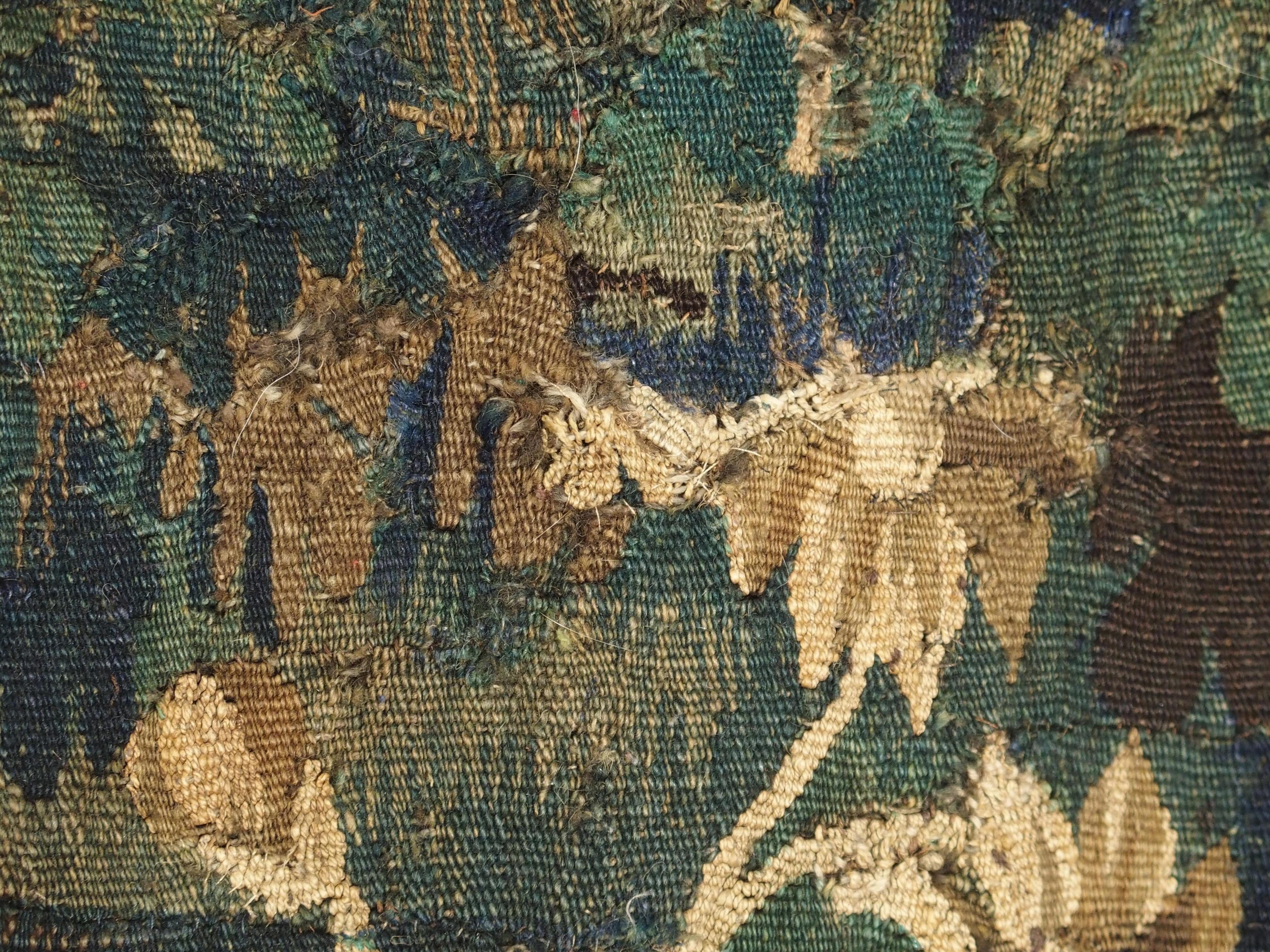 Antique Aubusson Verdure Tapestry Fragment 4