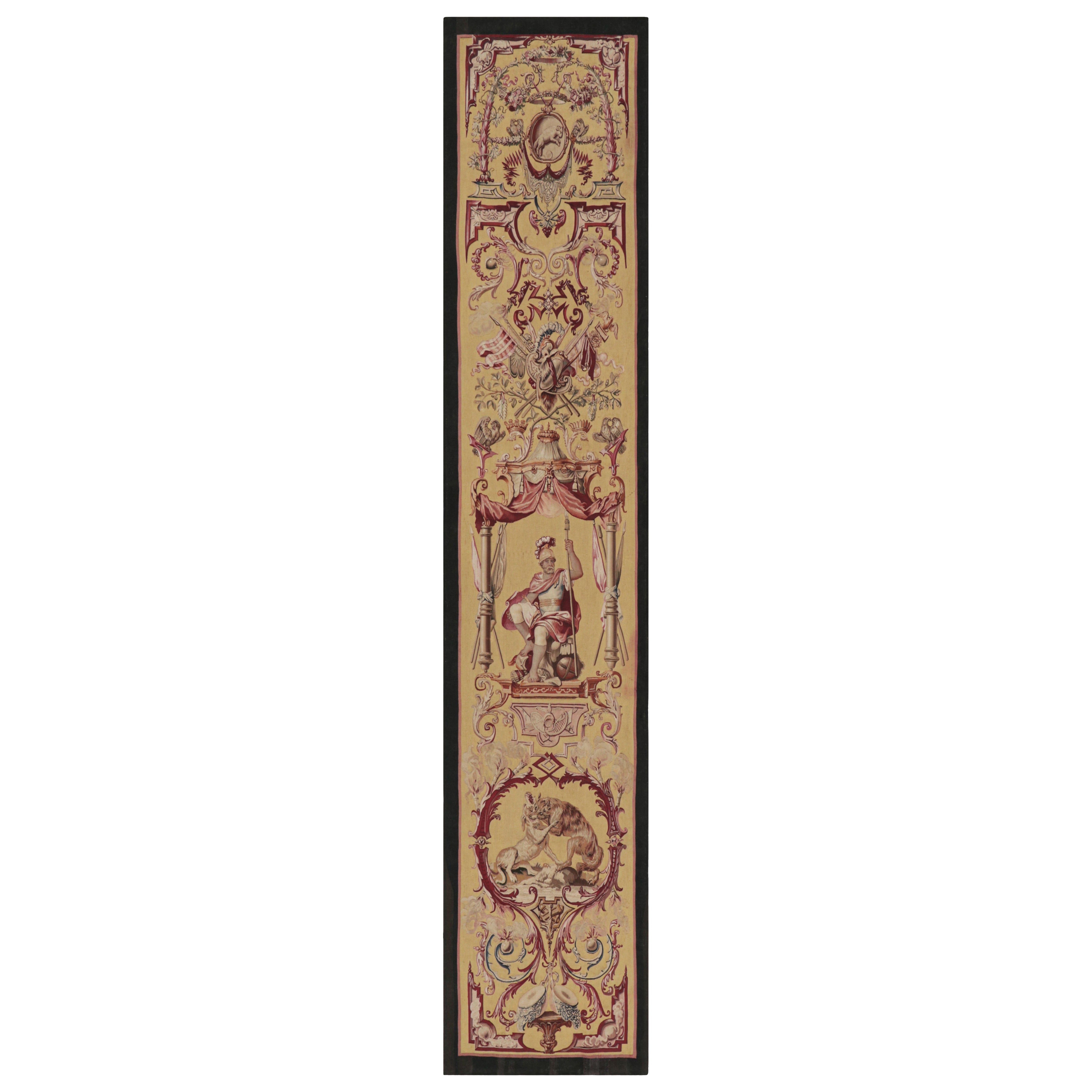 Antico arazzo a pannelli pittorici Audran "Mois Grotesques" Gobelin - Rug & Kilim