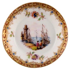 Antike Augustus Rex Meissen Miniature Schale aus handbemaltem Porzellan