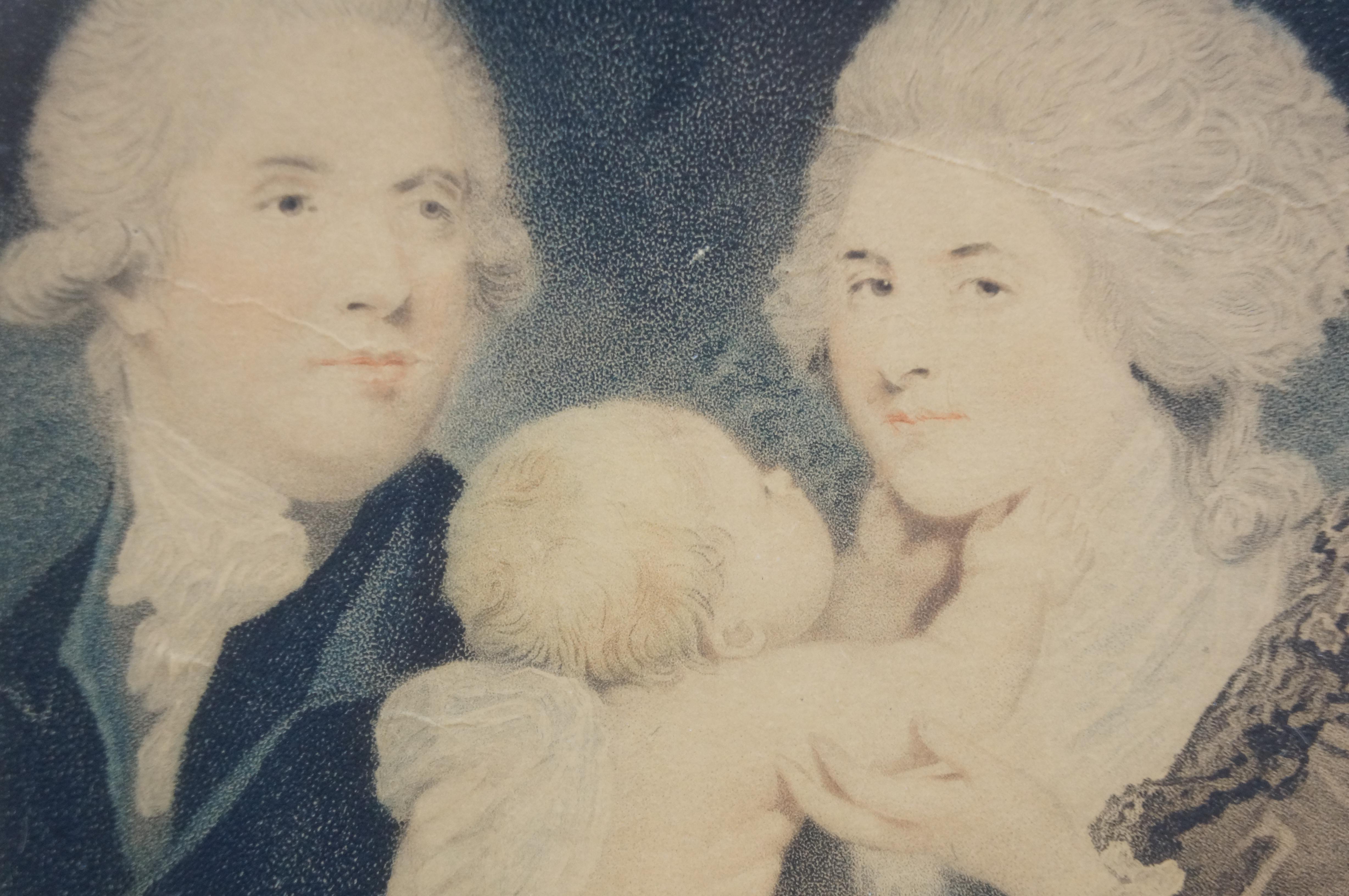 Incisione antica alla Auquatint Principe Serge Gagarin Principessa Barbara Figlio Nicholas in vendita 5